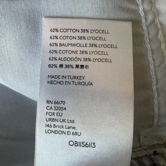 FP We The Free Dogtown Cutoff Bermuda Shorts Blue Denim Baggy Distressed Size 27 - Picture 13 of 14